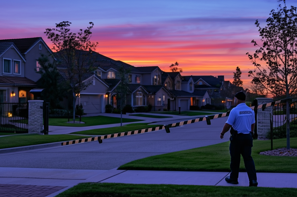 Security guard at residential property